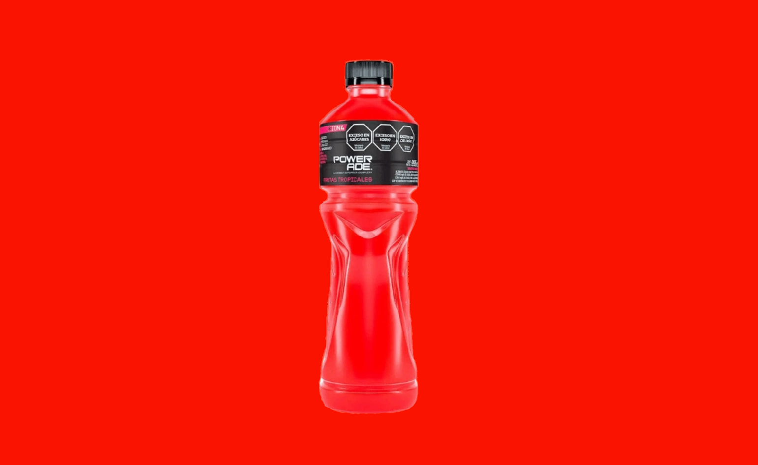 imagen de powerade rojo botella